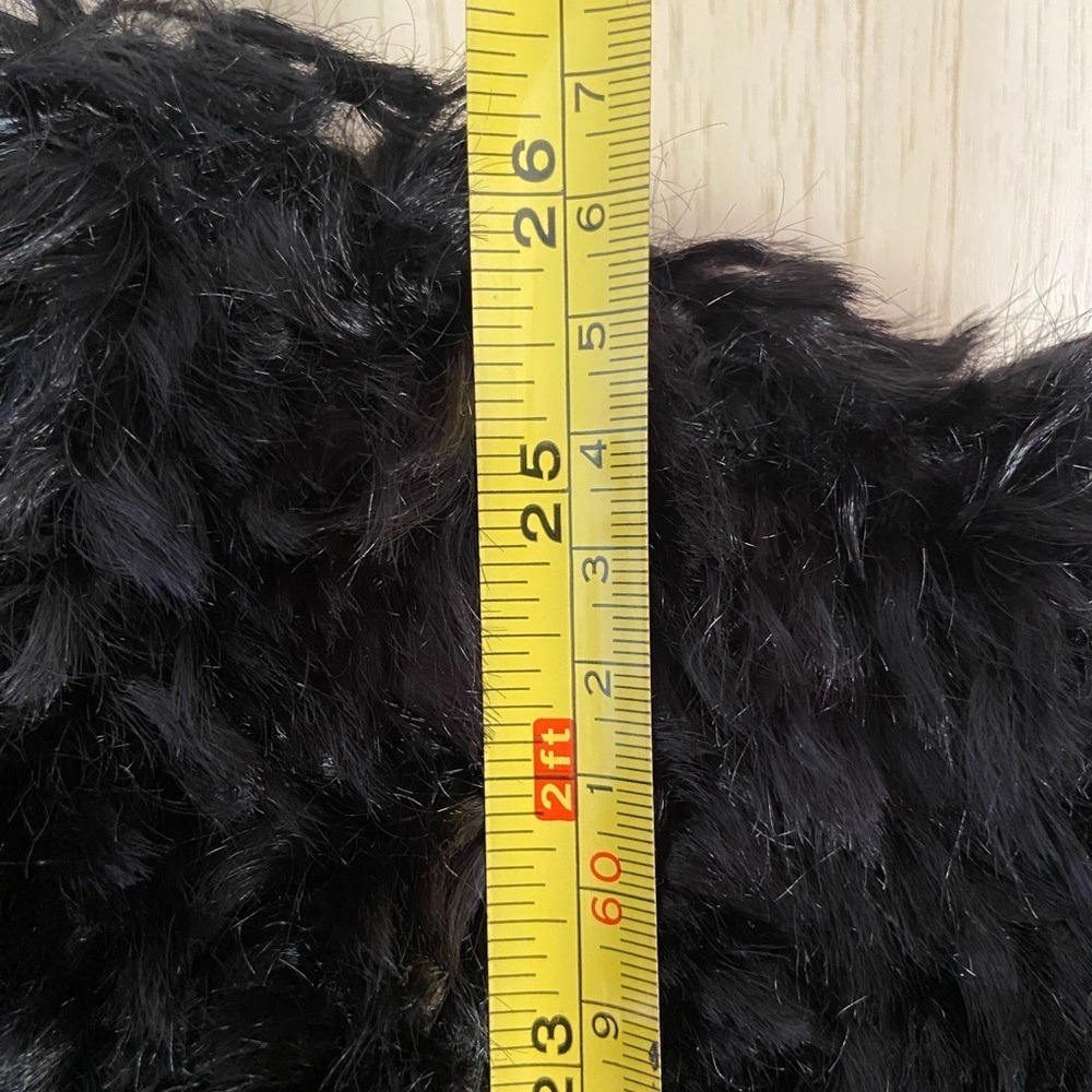 DONNA SALYERS Fabulous Furs Luxury Faux Fur Black “Lamb” Jacket L - Picture 9 of 10